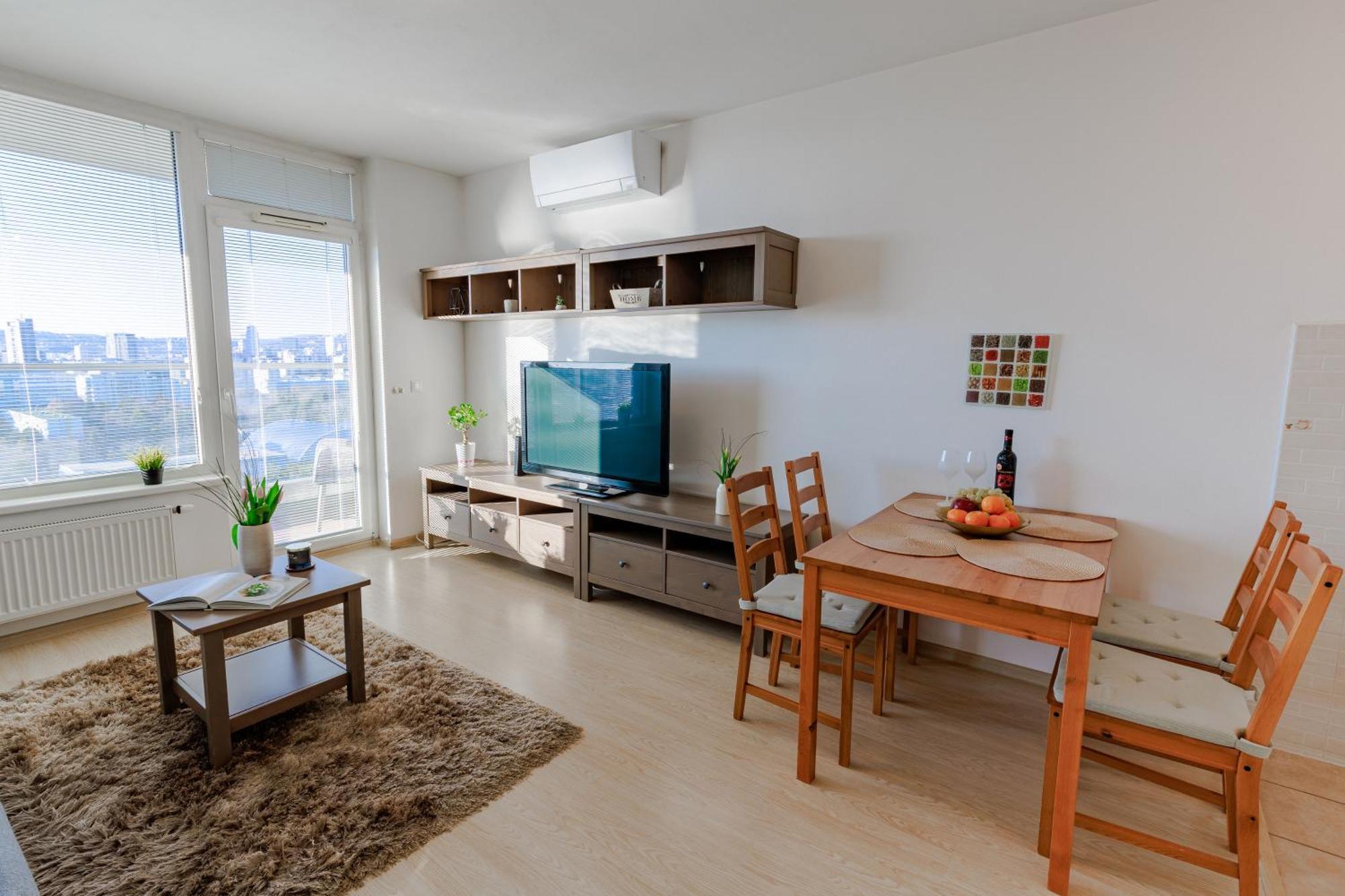 Sunny Apartment With Amazing Terrace On The 13Th Floor Near City Center 布拉迪斯拉发 外观 照片