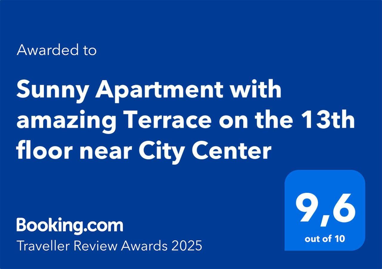Sunny Apartment With Amazing Terrace On The 13Th Floor Near City Center 布拉迪斯拉发 外观 照片